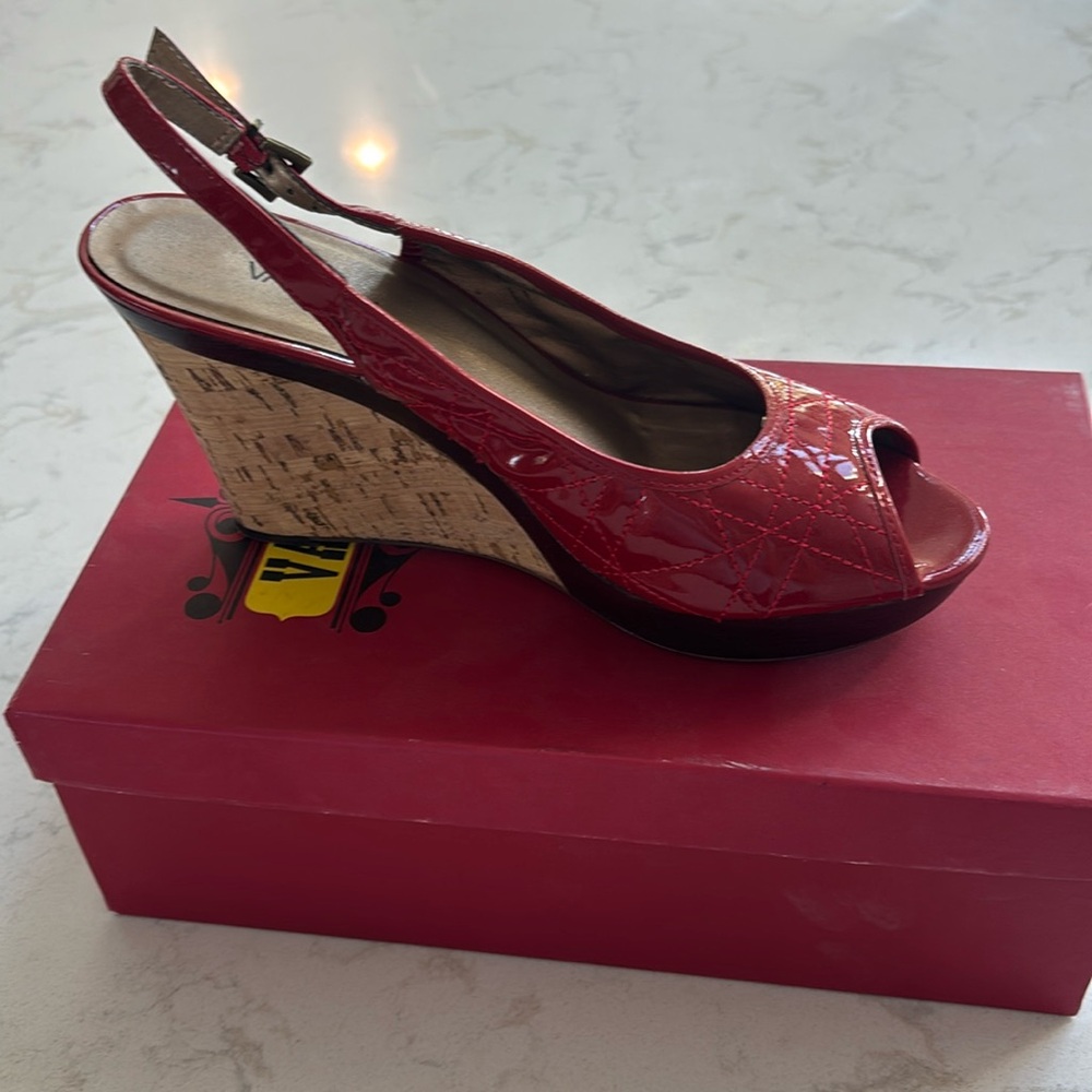 Like new Vaneli peep toe wedges. Barely worn. $145 new